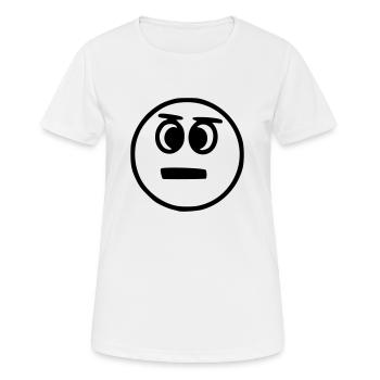 Emoji esquisse noir neutre - T-shirt respirant Femme - blanc - Devant - AI Model Female 172 dark (172cm)
