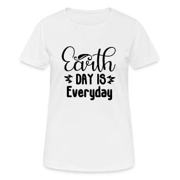 Earth Day is Everyday - Frauen T-Shirt atmungsaktiv - Weiß - Vorne - AI Model Female 172 dark (172cm)
