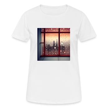 Regentag - Frauen T-Shirt atmungsaktiv - Weiß - Vorne - AI Model Female 172 dark (172cm)