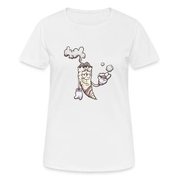 Funny Cartoon Joint - Women's Breathable T-Shirt - white - Front - AI Model Female 172 dark (172cm)