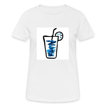 Drink blue - Frauen T-Shirt atmungsaktiv - Weiß - Vorne - AI Model Female 172 dark (172cm)