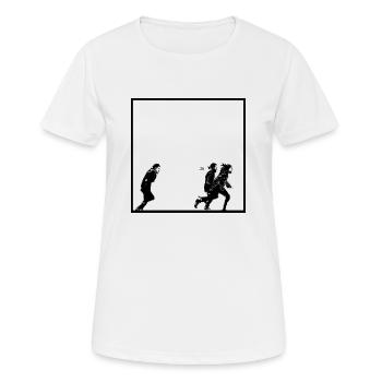 Szene Odysseus Priamo und Menelaos - Frauen T-Shirt atmungsaktiv - Weiß - Vorne - AI Model Female 172 dark (172cm)