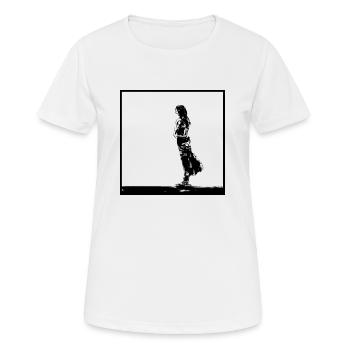 Portrait de femme 48 Sophie Germain - T-shirt respirant Femme - blanc - Devant - AI Model Female 172 dark (172cm)