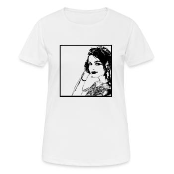 Portrait de femme 49 Shakuntala Devi - T-shirt respirant Femme - blanc - Devant - AI Model Female 172 dark (172cm)