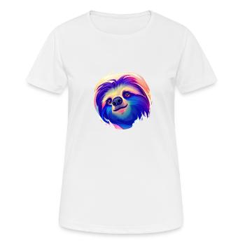 Paresseux paresseux Dessin Fatigue Paresseux - T-shirt respirant Femme - blanc - Devant - AI Model Female 172 dark (172cm)