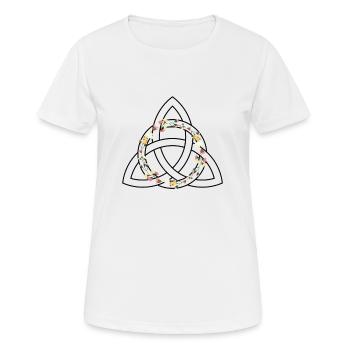Symbole celtique - Triquetra / Triquette ou Triquel. - T-shirt respirant Femme - blanc - Devant - AI Model Female 172 dark (172cm)