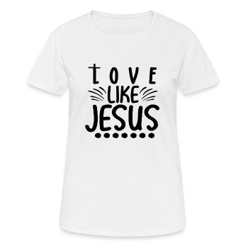 Aimer comme Jésus - T-shirt respirant Femme - blanc - Devant - AI Model Female 172 dark (172cm)