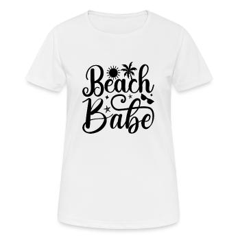 Beach Babe - T-shirt respirant Femme - blanc - Devant - AI Model Female 172 dark (172cm)