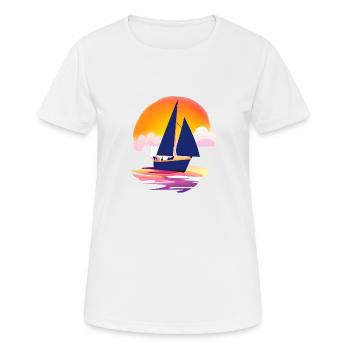 Sailing Sailing Sailing Sailing Sailboat - Women's Breathable T-Shirt - white - Front - AI Model Female 172 dark (172cm)