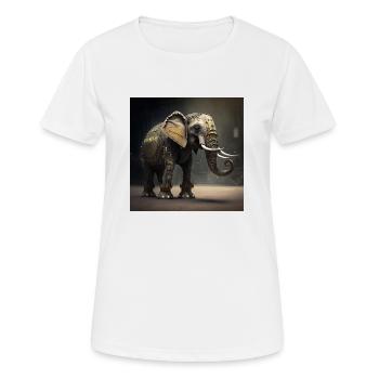 Éléphant au Kenya - T-shirt respirant Femme - blanc - Devant - AI Model Female 172 dark (172cm)