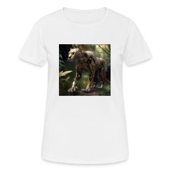 Panter 2 - Frauen T-Shirt atmungsaktiv - Weiß - Vorne - AI Model Female 172 dark (172cm)