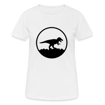 T rex - T-shirt respirant Femme - blanc - Devant - AI Model Female 172 dark (172cm)