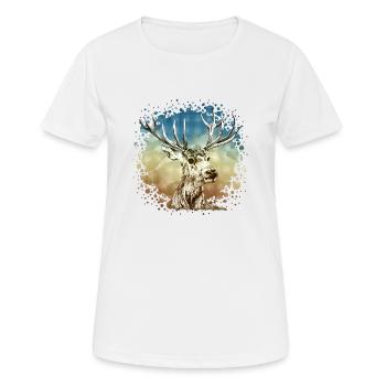 Deer - Women's Breathable T-Shirt - white - Front - AI Model Female 172 dark (172cm)