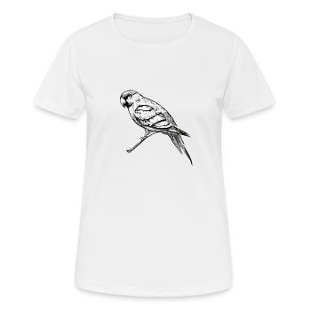 Budgerigar Bird Bird Propriétaire Cockatiel - T-shirt respirant Femme - blanc - Devant - AI Model Female 172 dark (172cm)