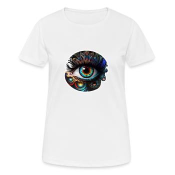 Œil 2 - T-shirt respirant Femme - blanc - Devant - AI Model Female 172 dark (172cm)