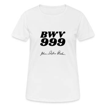 Johann Sebastian Bach BWV 999 - Frauen T-Shirt atmungsaktiv - Weiß - Vorne - AI Model Female 172 dark (172cm)