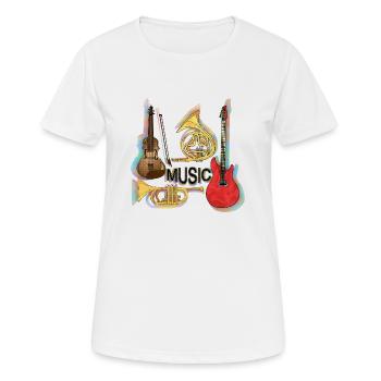 Musikinstrumente - Frauen T-Shirt atmungsaktiv - Weiß - Vorne - AI Model Female 172 dark (172cm)