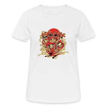 Soupe de Darumas - T-shirt respirant Femme - blanc - Devant - AI Model Female 172 dark (172cm)