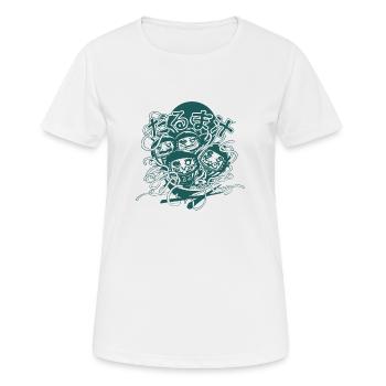 Daruma-Suppe (Schwarz-Weiß-Version) - Frauen T-Shirt atmungsaktiv - Weiß - Vorne - AI Model Female 172 dark (172cm)