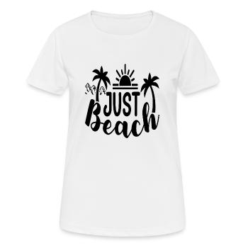 Just Beach - Women's Breathable T-Shirt - white - Front - AI Model Female 172 dark (172cm)