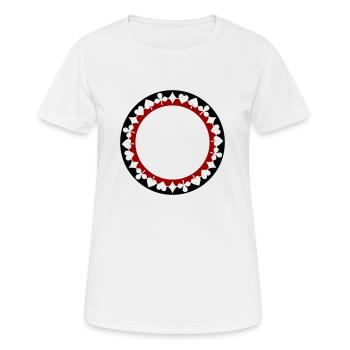 Kranz playing cards Skat two-tone - Women's Breathable T-Shirt - white - Front - AI Model Female 172 dark (172cm)