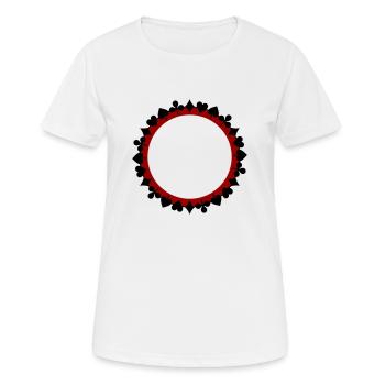 Wreath Playing Cards Skat two-tone inverted - Women's Breathable T-Shirt - white - Front - AI Model Female 172 dark (172cm)