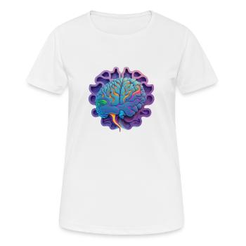 purple brain Geschenk - Frauen T-Shirt atmungsaktiv - Weiß - Vorne - AI Model Female 172 dark (172cm)