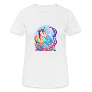 Unicorn Fabeltier Mädchen Einhorn Einhörner - Frauen T-Shirt atmungsaktiv - Weiß - Vorne - AI Model Female 172 dark (172cm)