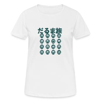 The Darumas Tribe (monochrome version) - Women's Breathable T-Shirt - white - Front - AI Model Female 172 dark (172cm)