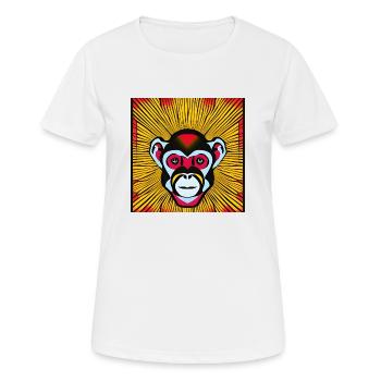 Obey the monkey - Women's Breathable T-Shirt - white - Front - AI Model Female 172 dark (172cm)