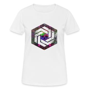 Hexagon-Programmierung Programmierer Codierung geometrisch - Frauen T-Shirt atmungsaktiv - Weiß - Vorne - AI Model Female 172 dark (172cm)