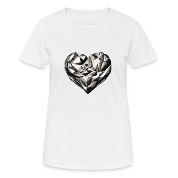 Verlobung Muttertag Valentinstag Liebe Hochzeit - Frauen T-Shirt atmungsaktiv - Weiß - Vorne - AI Model Female 172 dark (172cm)