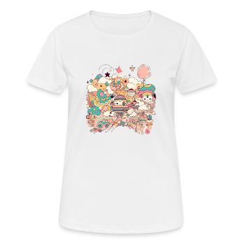 Trippy design - T-shirt respirant Femme - blanc - Devant - AI Model Female 172 dark (172cm)