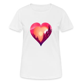 Hochzeit Liebe Valentinstag Muttertag Verlobung - Frauen T-Shirt atmungsaktiv - Weiß - Vorne - AI Model Female 172 dark (172cm)
