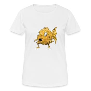 Fischklecks - Frauen T-Shirt atmungsaktiv - Weiß - Vorne - AI Model Female 172 dark (172cm)