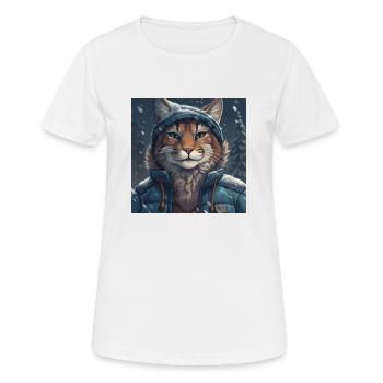 Snowboard Wintersport Wildcat - Frauen T-Shirt atmungsaktiv - Weiß - Vorne - AI Model Female 172 dark (172cm)