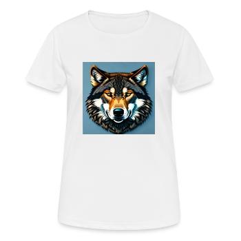Standard-Wolf-Porträt - Frauen T-Shirt atmungsaktiv - Weiß - Vorne - AI Model Female 172 dark (172cm)