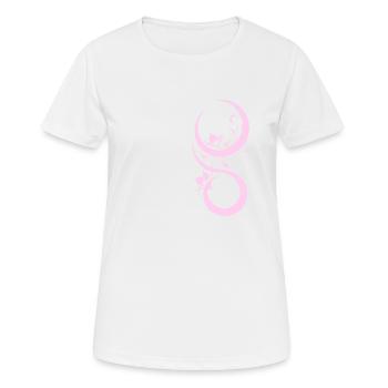 Pink flower and bow pattern - Women's Breathable T-Shirt - white - Front - AI Model Female 172 dark (172cm)