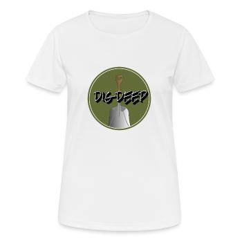 Grab Tief Schaufel - Frauen T-Shirt atmungsaktiv - Weiß - Vorne - AI Model Female 172 dark (172cm)