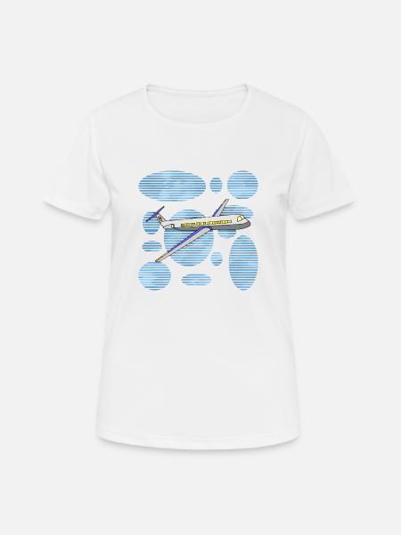 Flugzeug - Frauen T-Shirt atmungsaktiv - Weiß