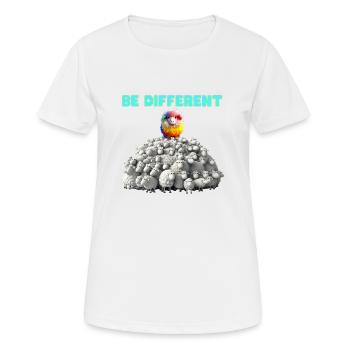 être différent - T-shirt respirant Femme - blanc - Devant - AI Model Female 172 dark (172cm)