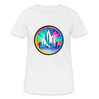 Paysage urbain coloré - T-shirt respirant Femme - blanc - Devant - AI Model Female 172 dark (172cm)