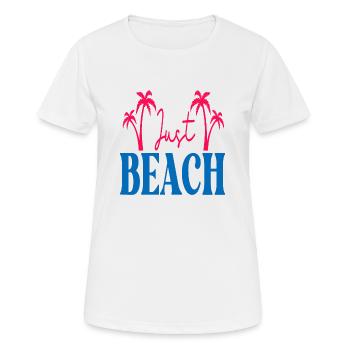 Juste la plage - T-shirt respirant Femme - blanc - Devant - AI Model Female 172 dark (172cm)