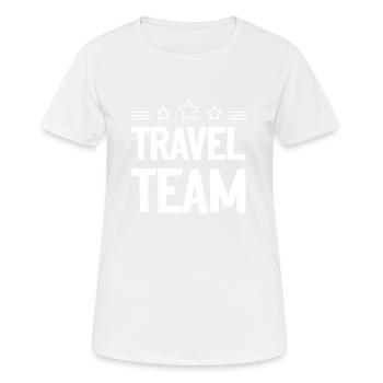 Travel Team Travel Holidays - Women's Breathable T-Shirt - white - Front - AI Model Female 172 dark (172cm)