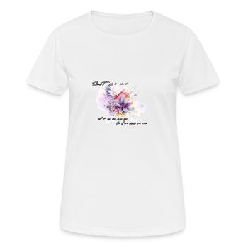 Let your dreams blossom - Frauen T-Shirt atmungsaktiv - Weiß - Vorne - AI Model Female 172 dark (172cm)
