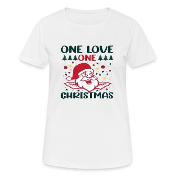 One Love One Christmas - Women's Breathable T-Shirt - white - Front - AI Model Female 172 dark (172cm)