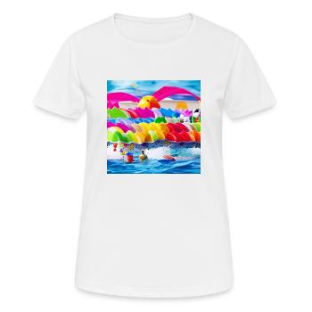Spielzeug am Meer - Frauen T-Shirt atmungsaktiv - Weiß - Vorne - AI Model Female 172 dark (172cm)