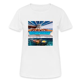 Vacances à la mer - T-shirt respirant Femme - blanc - Devant - AI Model Female 172 dark (172cm)