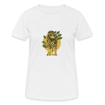 Tigre - T-shirt respirant Femme - blanc - Devant - AI Model Female 172 dark (172cm)