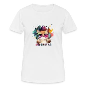 superstar - Frauen T-Shirt atmungsaktiv - Weiß - Vorne - AI Model Female 172 dark (172cm)